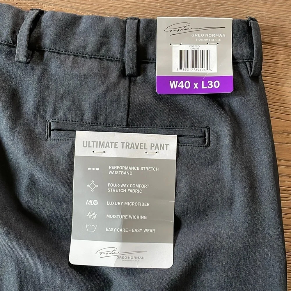 Greg Norman The Ultimate Travel Pants In Size W40 x L30 NWT - Picture 5 of 5